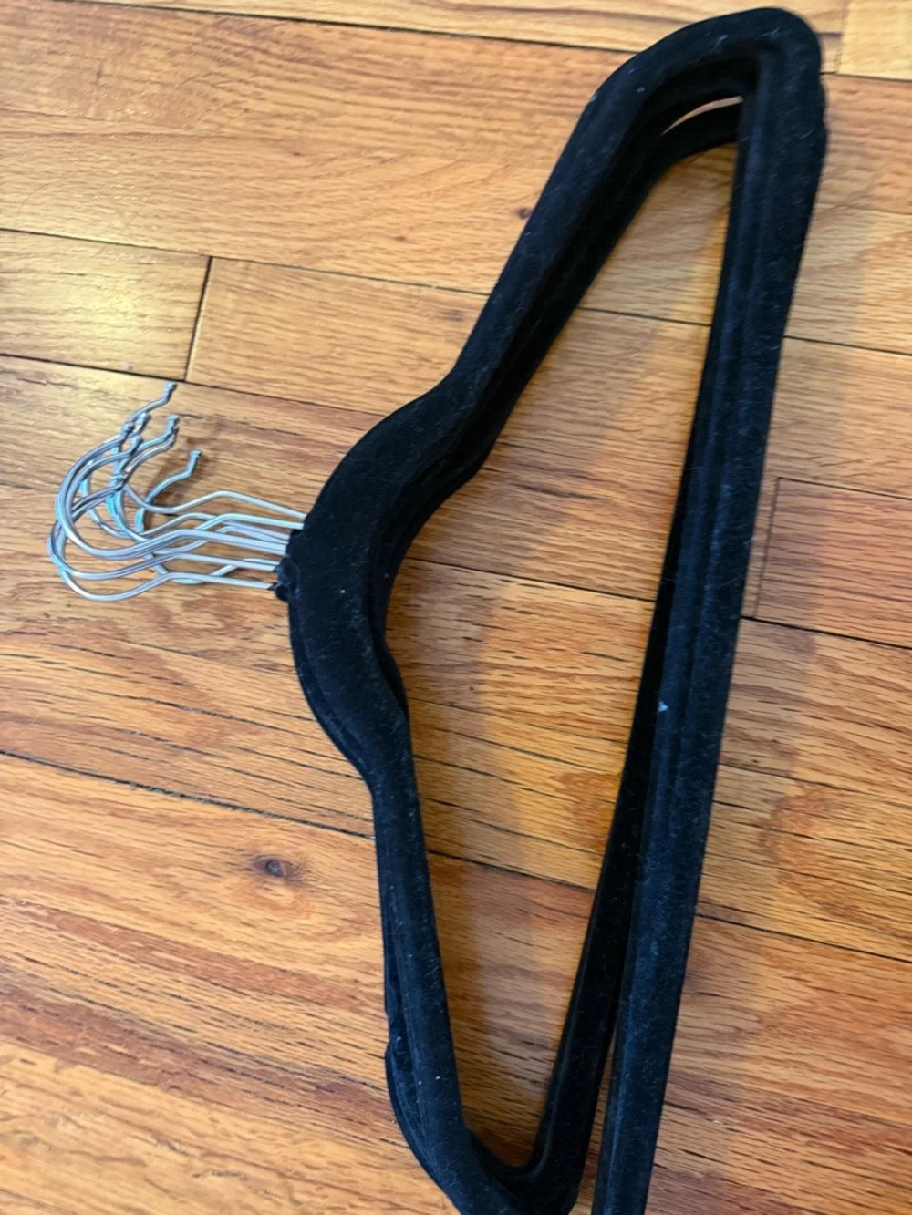 Black Velvet Slimline Hangers - Set of 10
